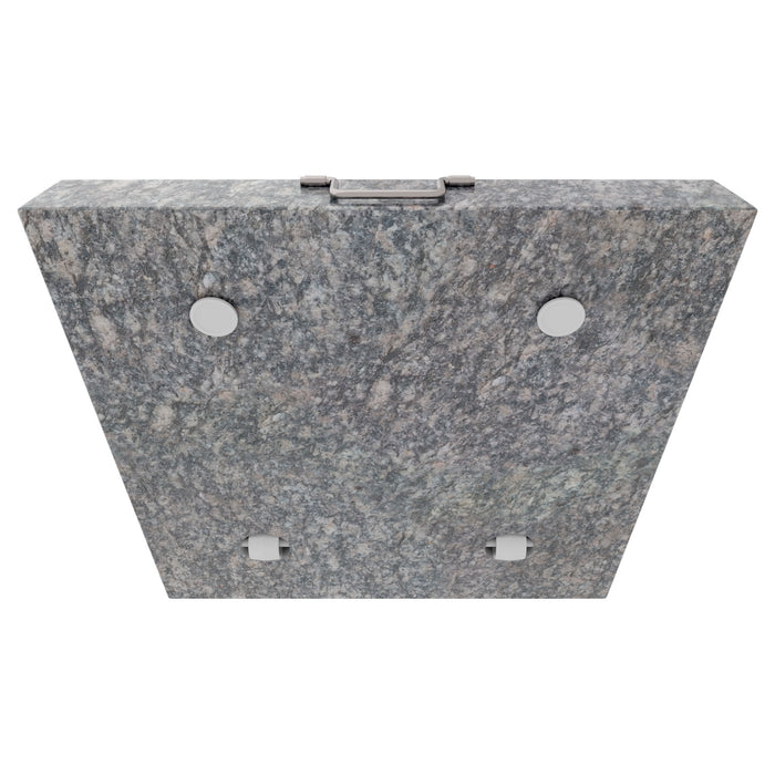 Gravita - Base per Ombrellone da Giardino Quadrato 45x45 cm 35 Kg in Pietra con Ruote Grigio