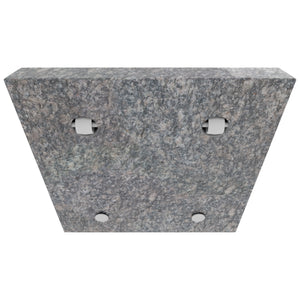 Gravita - Base per Ombrellone da Giardino Quadrato 45x45 cm 35 Kg in Pietra con Ruote Grigio