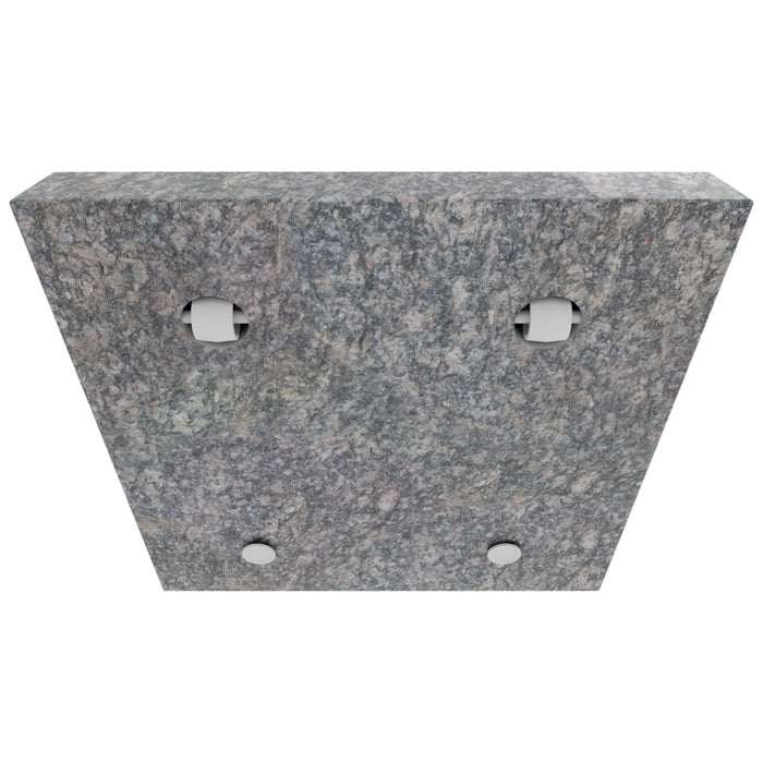 Gravita - Base per Ombrellone da Giardino Quadrato 45x45 cm 35 Kg in Pietra con Ruote Grigio