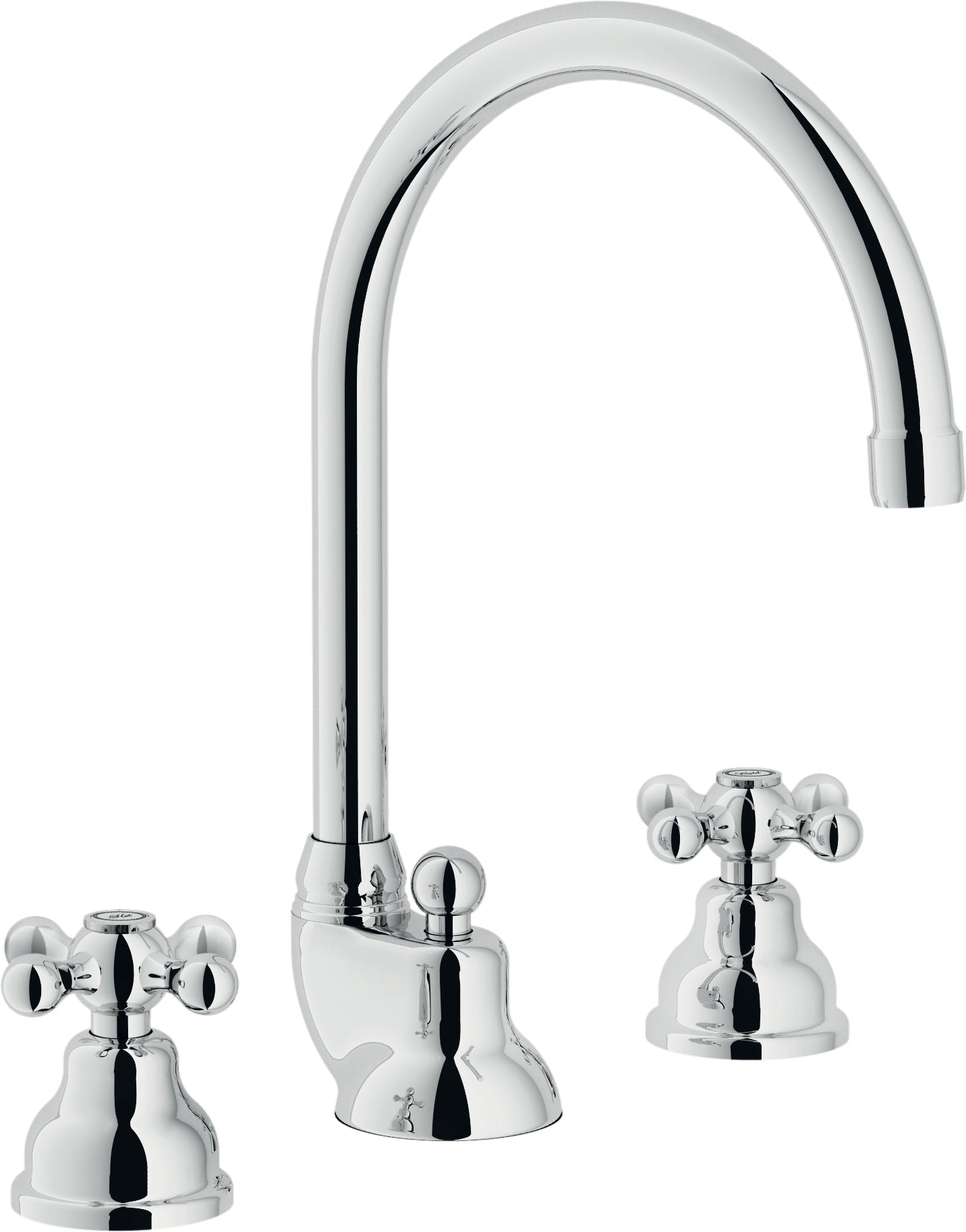 Rubinetto Lavabo Batteria 3F.C/A Nobili serie Grazia finitura Cromo art. GRC5012/CR