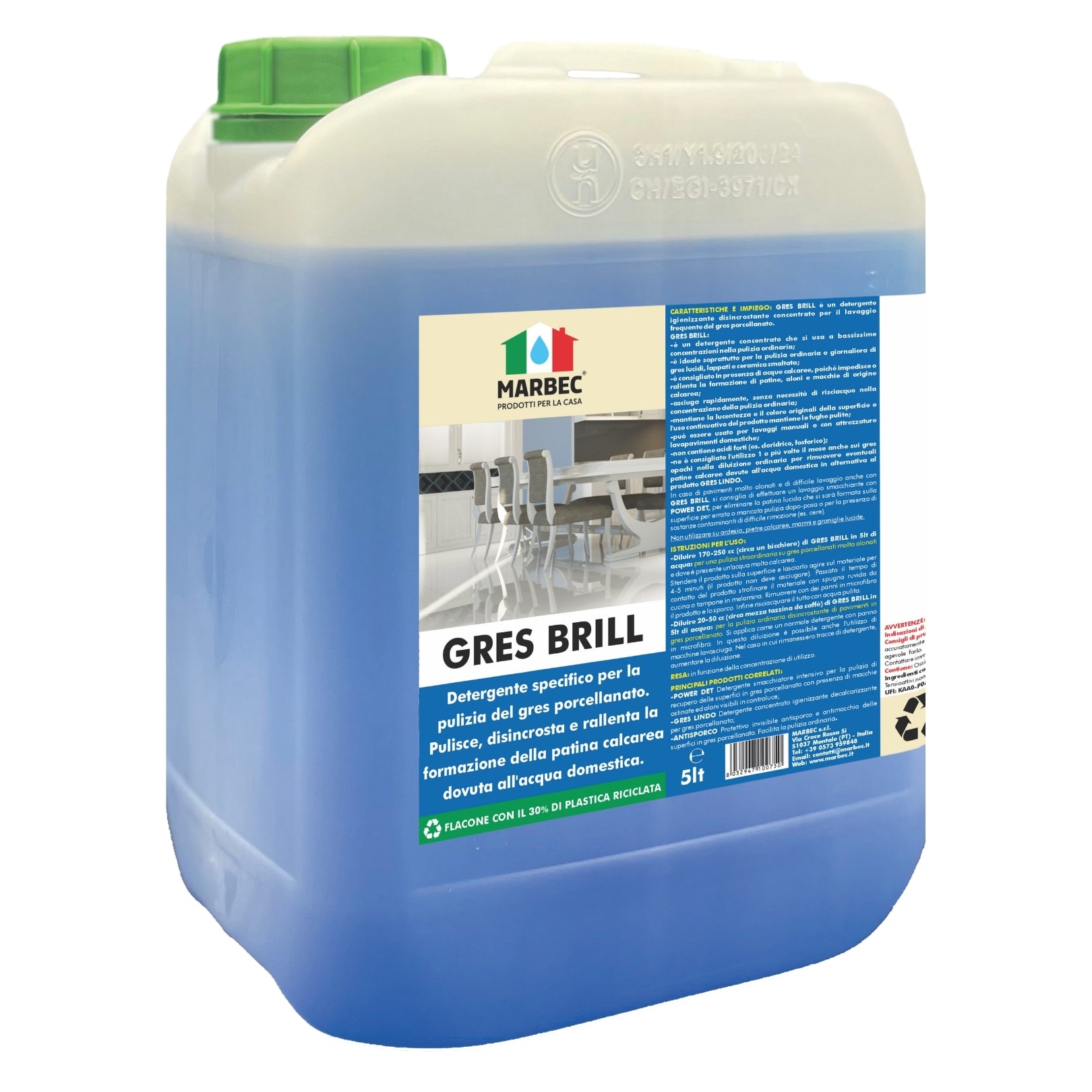 Detergente per gres porcellanato GRES BRILL   5LT