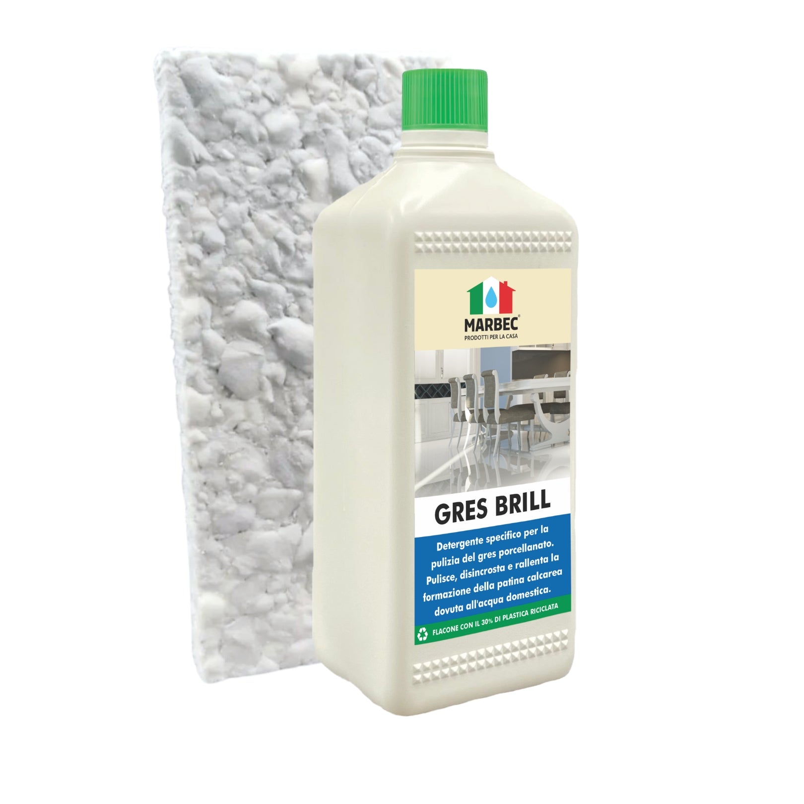 Detergente per gres porcellanato GRES BRILL   1LT + Tampone in Melamina