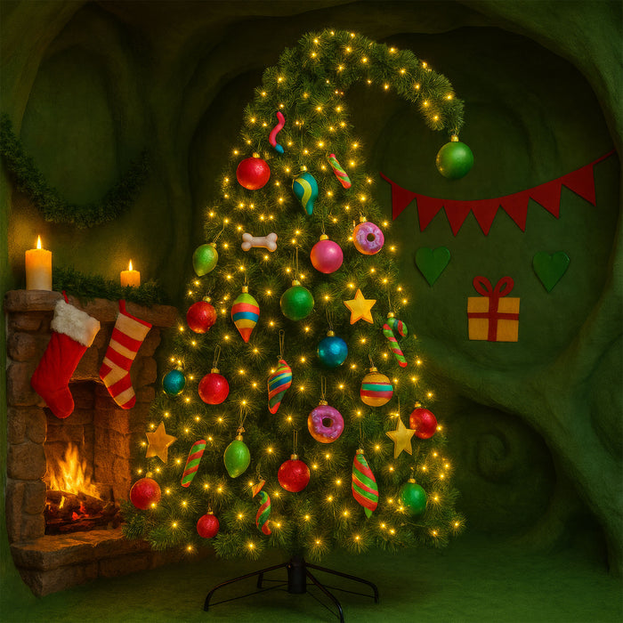 Grinch - Albero di Natale Tradizionale in PVC Ø99x210H, 1093 Punte