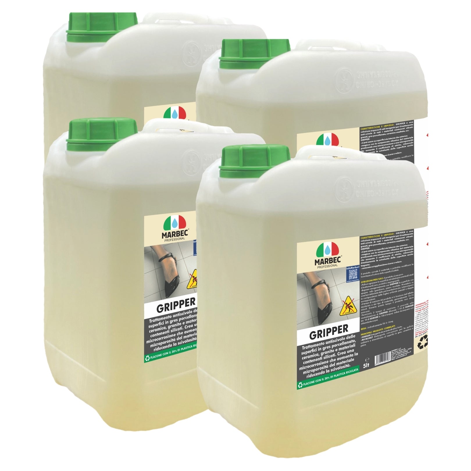 Trattamento antiscivolo per pavimenti GRIPPER   5LTx4Pz