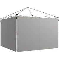 Pannelli Laterali per Gazebo (per 3x3m o 3x6m Pop Up Gazebo), 2 Pacchetti di Ricambio, Grigio