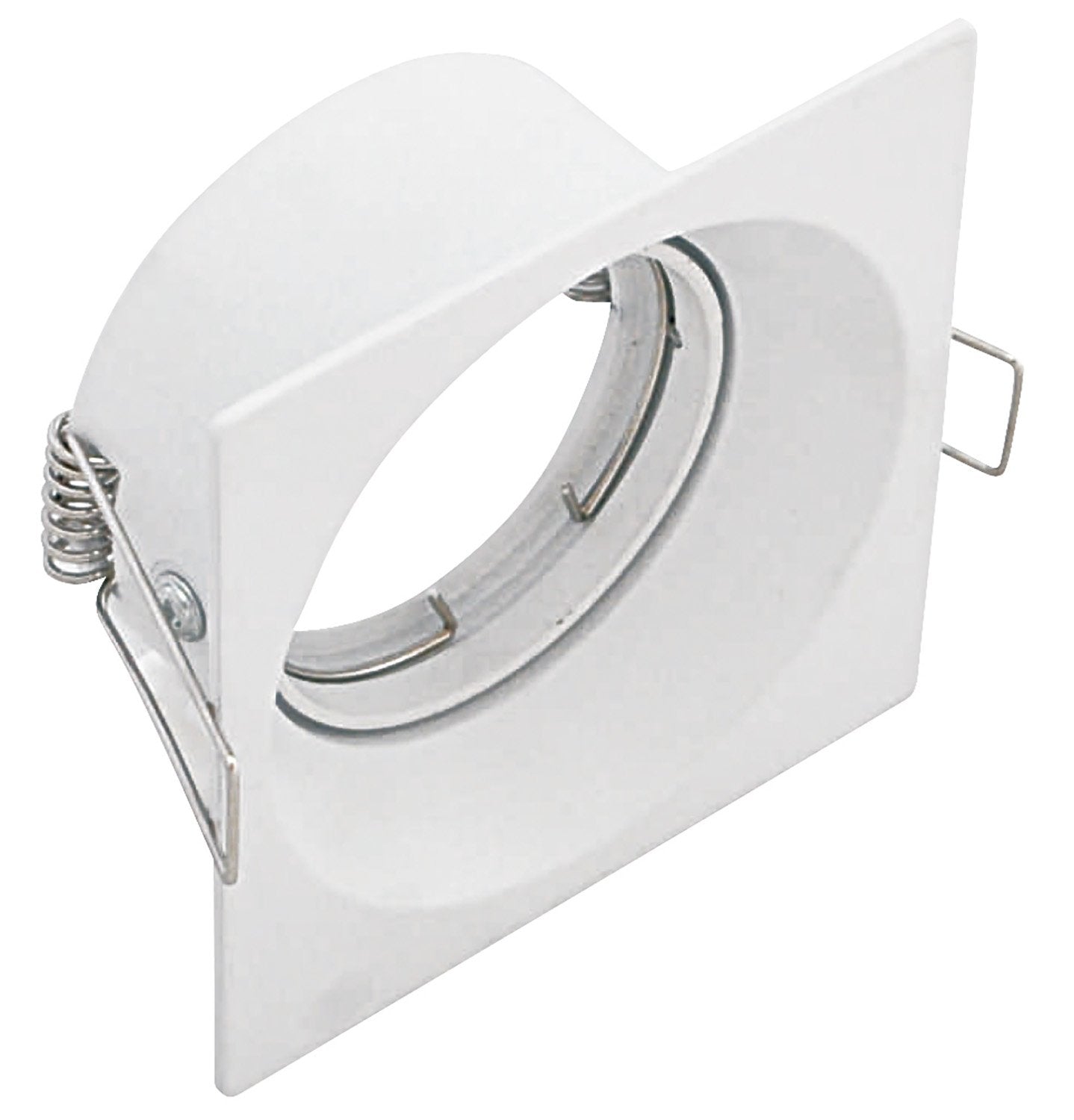 Faretto Incasso Gru Quadrato Alluminio Bianco 1 Luce Gu10