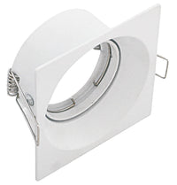 Faretto Incasso Gru Quadrato Alluminio Bianco 1 Luce Gu10