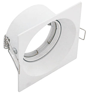 Faretto Incasso Gru Quadrato Alluminio Bianco 1 Luce Gu10