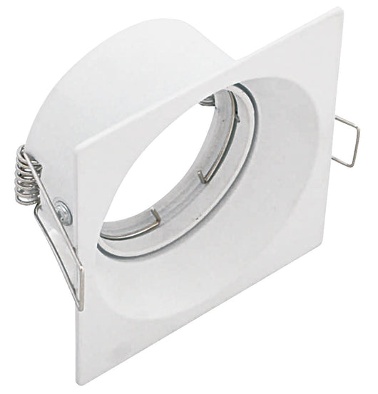 Faretto Incasso Gru Quadrato Alluminio Bianco 1 Luce Gu10