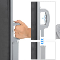 Tenda laterale per protezione privacy da balcone e terrazzo 180 x 300 cm (h x l) grigio scuro antracite 12_0001841