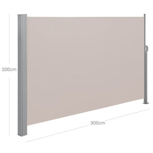 Tenda laterale per balcone e terrazza protezione privacy 200 x 300 cm privacy tortora 12_0001854