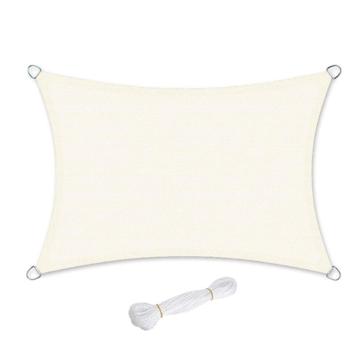 Vela ombreggiante in HDPE protezione solare anti UV traspirante per il giardino il balcone traspirante permeabile all'acqua 3 x 4 m beige 12_0001736