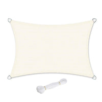 Vela ombreggiante in HDPE protezione solare anti UV traspirante per il giardino il balcone traspirante permeabile all'acqua 3 x 4 m beige 12_0001736
