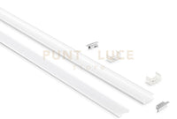GSTP123- PROFILO IN ALLUMINIO SEZIONABILE INCASSO SU CARTONGESSO PIU DIFFUSORE COLORE BIANCO SENZA LED DA ACQUISTARE SEPARATAMENTE MT2