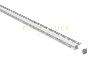 GSTP140- PROFILO IN ALLUMINIO A SCOMPARSA PER CARTONGESSO COLORE GRIGIO PIU DIFFUSORE MT2