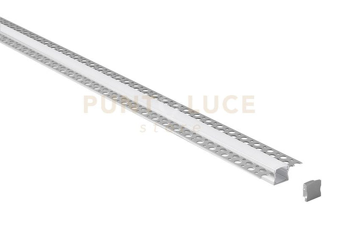 GSTP140- PROFILO IN ALLUMINIO A SCOMPARSA PER CARTONGESSO COLORE GRIGIO PIU DIFFUSORE MT2