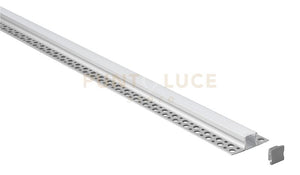 GSTP150- PROFILO IN ALLUMINIO A SCOMPARSA PER CARTONGESSO COLORE GRIGIO PIU DIFFUSORE MT2