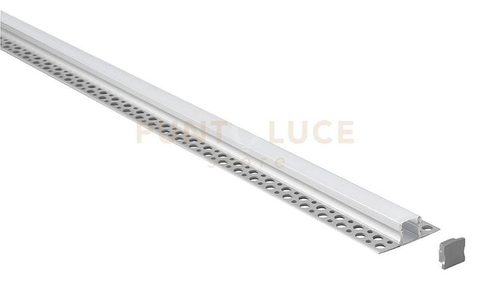 GSTP150- PROFILO IN ALLUMINIO A SCOMPARSA PER CARTONGESSO COLORE GRIGIO PIU DIFFUSORE MT2