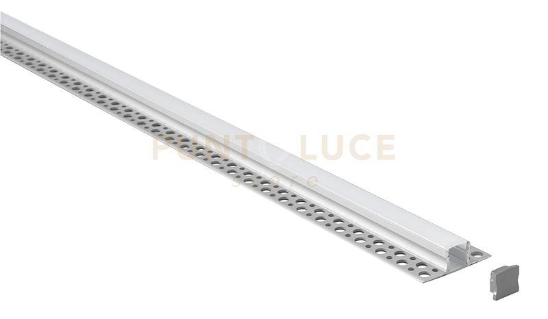 GSTP150- PROFILO IN ALLUMINIO A SCOMPARSA PER CARTONGESSO COLORE GRIGIO PIU DIFFUSORE MT2