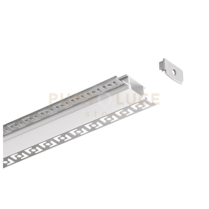 GSTP170- PROFILO IN ALLUMINIO A SCOMPARSA PER CARTONGESSO COLORE GRIGIO PIU DIFFUSORE MT2 L.2,75CM