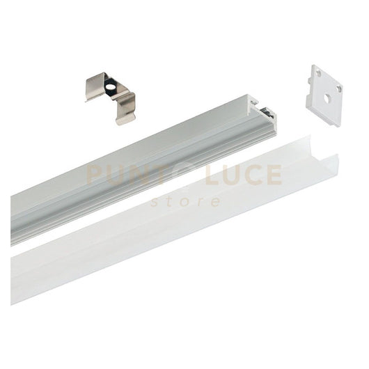 GSTP180- PROFILO IN ALLUMINIO A PARETE/SOFFITTO COLORE GRIGIO PIU DIFFUSORE MT2 L.2,75CM