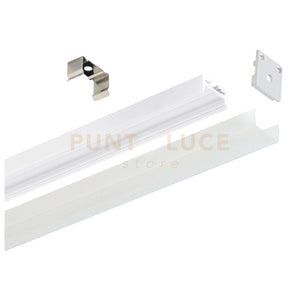 GSTP181- PROFILO IN ALLUMINIO A PARETE/SOFFITTO COLORE BIANCO PIU DIFFUSORE MT2 L.2,75CM