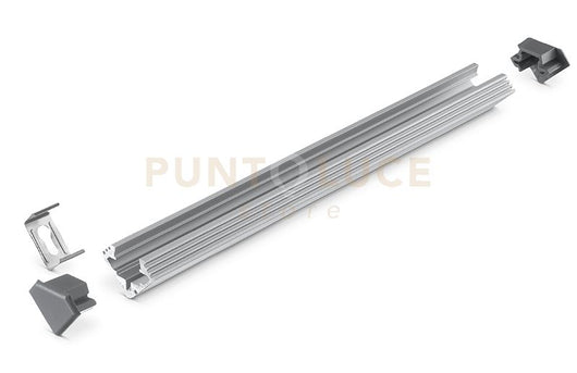 GSTP21- KIT PROFILO E DIFFUSORE 2 m incluse 2 testate terminali e 4 staffette