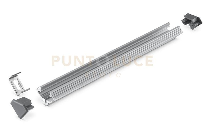 GSTP21- KIT PROFILO E DIFFUSORE 2 m incluse 2 testate terminali e 4 staffette