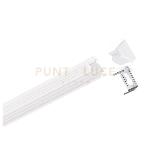 GSTP22- PROFILO IN ALLUMINIO SEZIONABILE ANGOLARE PARETE/SOFFITTO PIU DIFFUSORE  COLORE BIANCO MT2