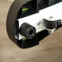 Stepper con Manubrio, Pedali Antiscivolo e Monitor LCD, in Acciaio e ABS, 55x44x108 cm, Bianco Nero e Verde