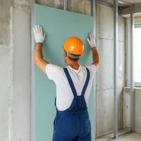 // solo amazon // lastra cartongesso gypsotech ba13 aqua tipo h2 ambienti umidi 120x200 cm fassa