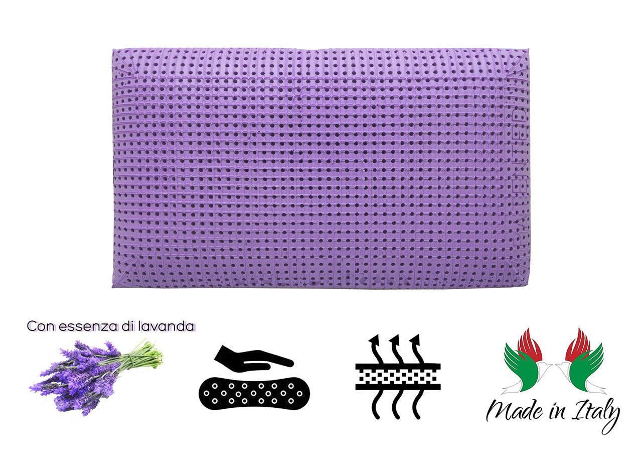 Guanciale Cuscino Letto Memory Anallergico Traspirante Sensation Lavanda