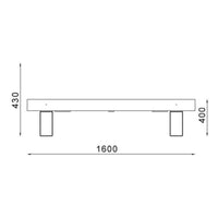 Panca da giardino modello roma in acciaio lunghezza 160 cm