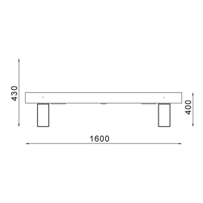 Panca da giardino modello roma in acciaio lunghezza 160 cm