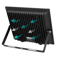 Proiettore led smd corpo nero ip65 400 watt clip luminoso luce naturale 4000k