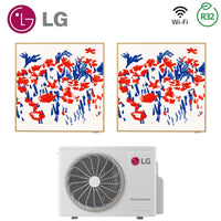 Condizionatore LG Dual Split Inverter serie ARTCOOL GALLERY PHOTO 9+9 con MU2R17 R-32 Wi-Fi integrato 9000+9000