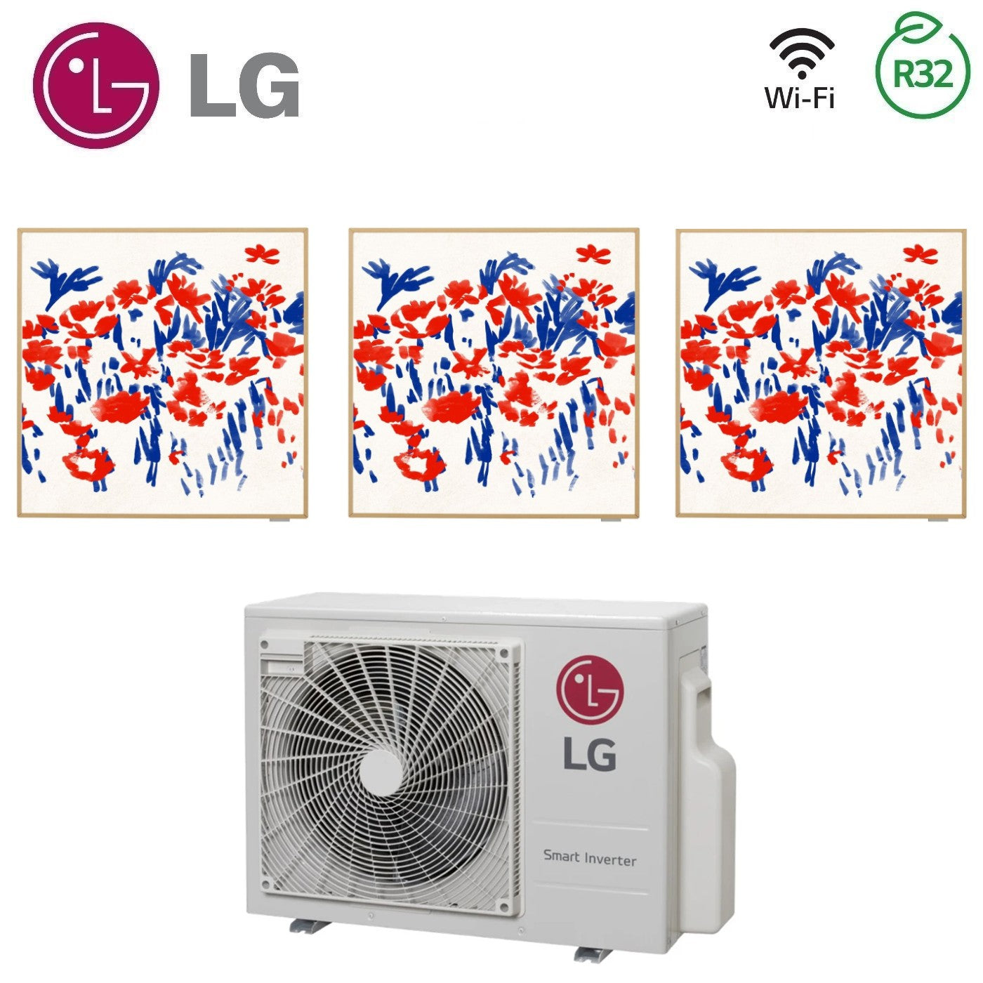 Condizionatore LG Trial Split Inverter serie ARTCOOL GALLERY PHOTO 9+9+9 con MU3R19 R-32 Wi-Fi Integrato 9000+9000+9000