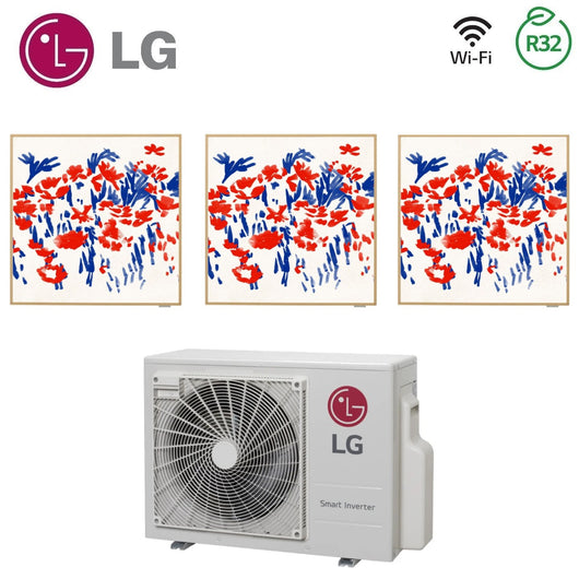 Condizionatore LG Trial Split Inverter serie ARTCOOL GALLERY PHOTO 9+9+9 con MU3R19 R-32 Wi-Fi Integrato 9000+9000+9000
