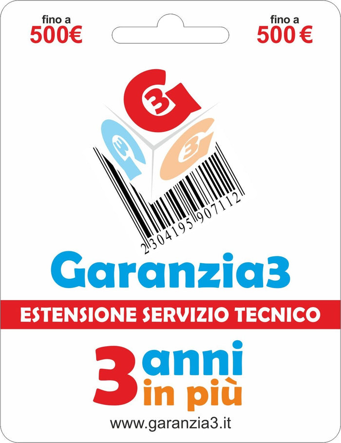 Garanzia3 Estensione del Servizio Tecnico Fino a 500,00 Euro