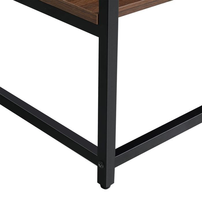 Organizzatore Guardaroba Horgau 180 x 120 x 40 cm - color Noce / Nero [en.casa]