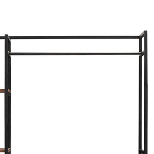 Organizzatore Guardaroba Horgau 180 x 120 x 40 cm - color Noce / Nero [en.casa]