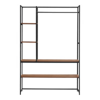 Organizzatore Guardaroba Horgau 180 x 120 x 40 cm - color Noce / Nero [en.casa]