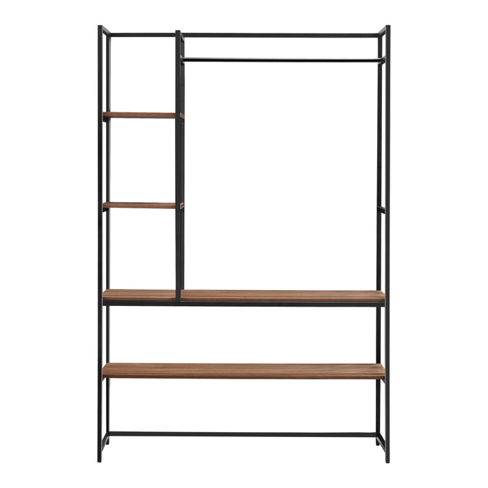 Organizzatore Guardaroba Horgau 180 x 120 x 40 cm - color Noce / Nero [en.casa]