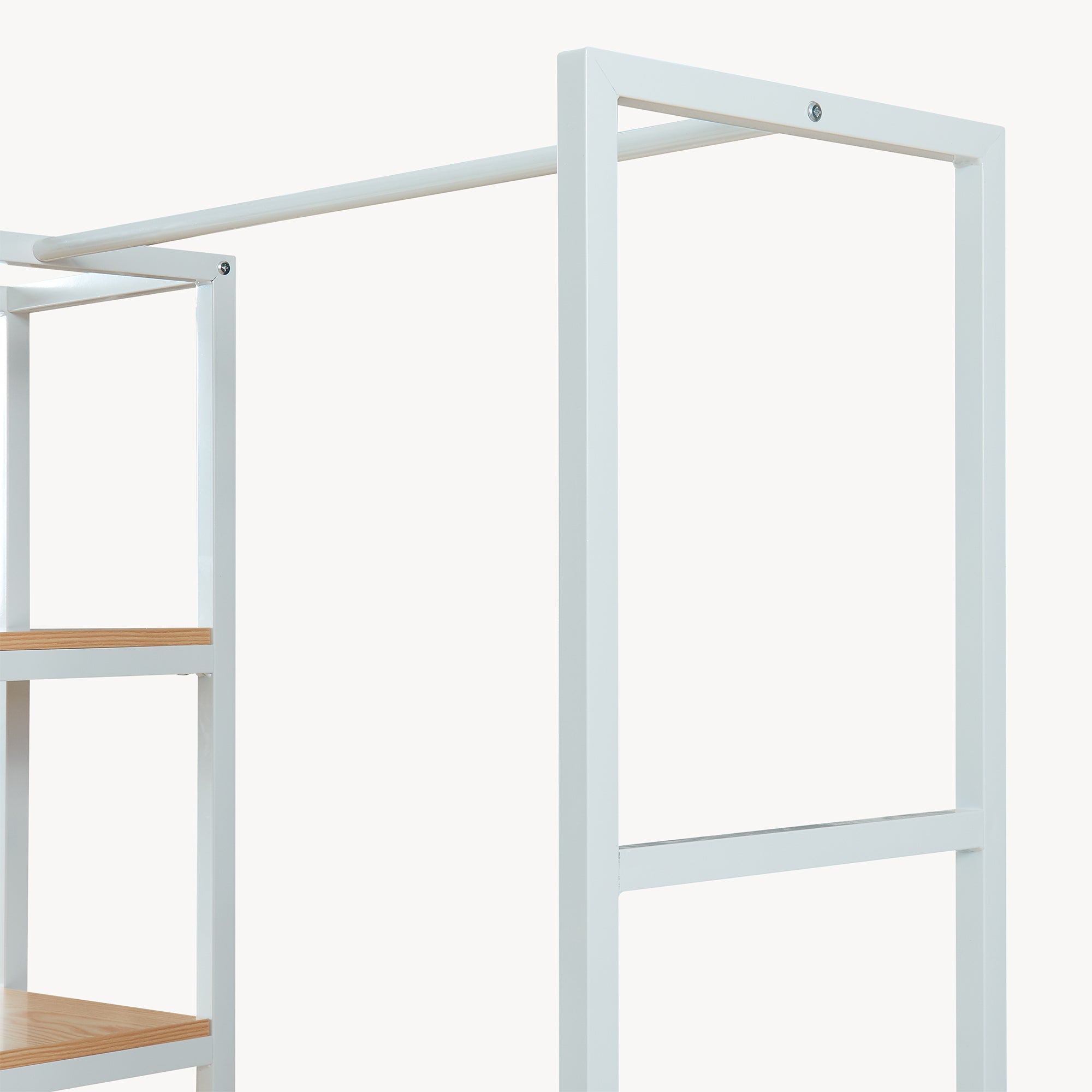 Armadio Aperto Egmating per Guardaroba 180 x 120 x 40 cm - Effetto Rovere / Bianco [en.casa]