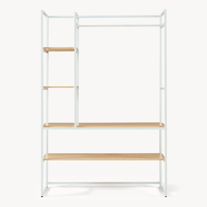 Organizzatore Guardaroba Horgau 180 x 120 x 40 cm - Effetto Rovere / Bianco [en.casa]