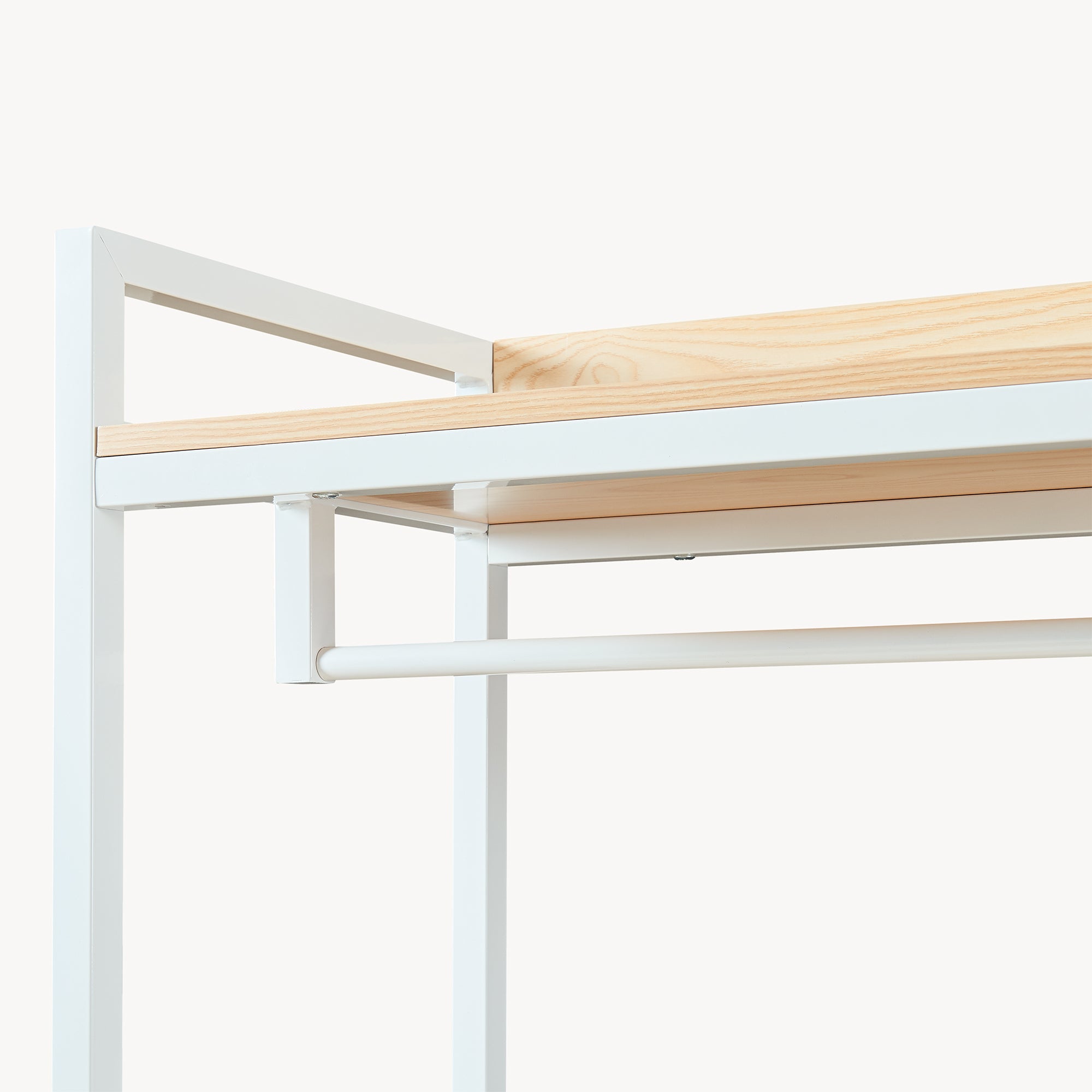 Armadio Aperto Isen per Guardaroba 180 x 120 x 40 cm - Effetto Rovere / Bianco [en.casa]