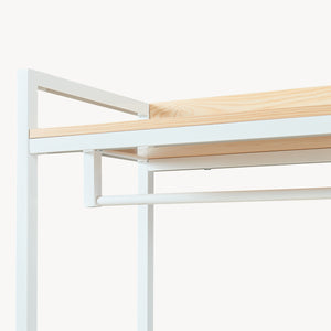 Armadio Aperto Isen per Guardaroba 180 x 120 x 40 cm - Effetto Rovere / Bianco [en.casa]