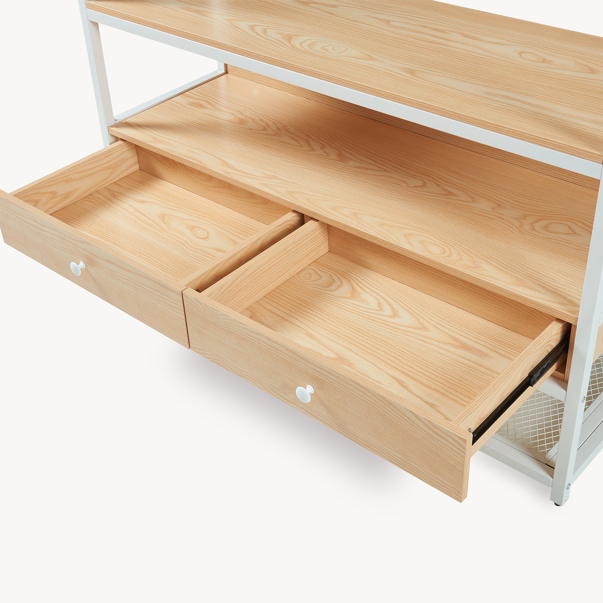 Armadio Aperto Isen per Guardaroba 180 x 120 x 40 cm - Effetto Rovere / Bianco [en.casa]