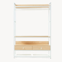 Armadio Aperto Isen per Guardaroba 180 x 120 x 40 cm - Effetto Rovere / Bianco [en.casa]