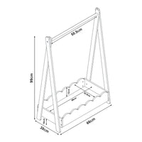 Stand Appendiabiti Vestnes a Forma di Capanna per Cameretta 99 x 66 x 38 cm - Rosa [en.casa]